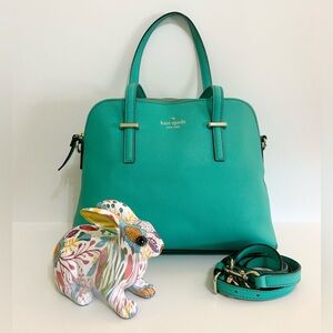 Kate Spade Cedar St. Maise Teal Dome Satchel Shoulder Bag Top Handle Crossbody